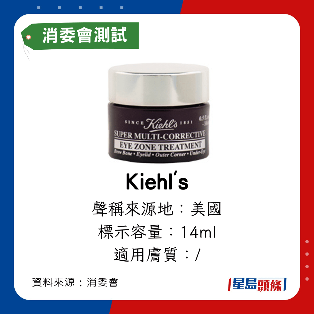 消委會除皺眼霜｜Kiehl's