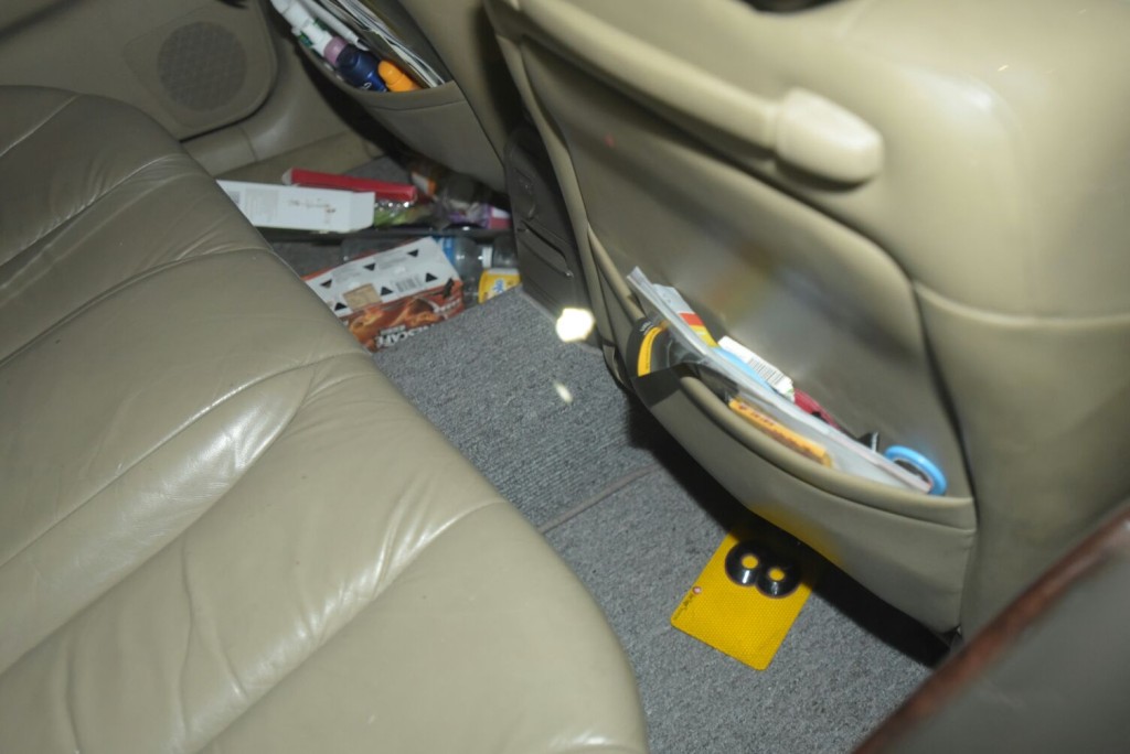 肇事私家車。黃文威攝
