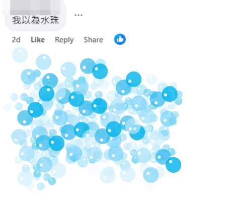 網民：我以為水珠。fb「香港自然生態論壇」截圖