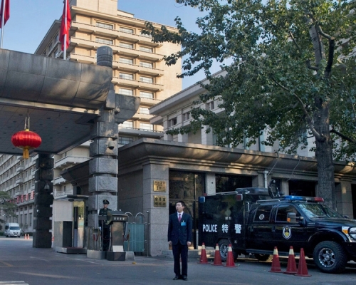 中共第19屆五中全會今日在北京揭幕，會議地點在京西賓館。網圖