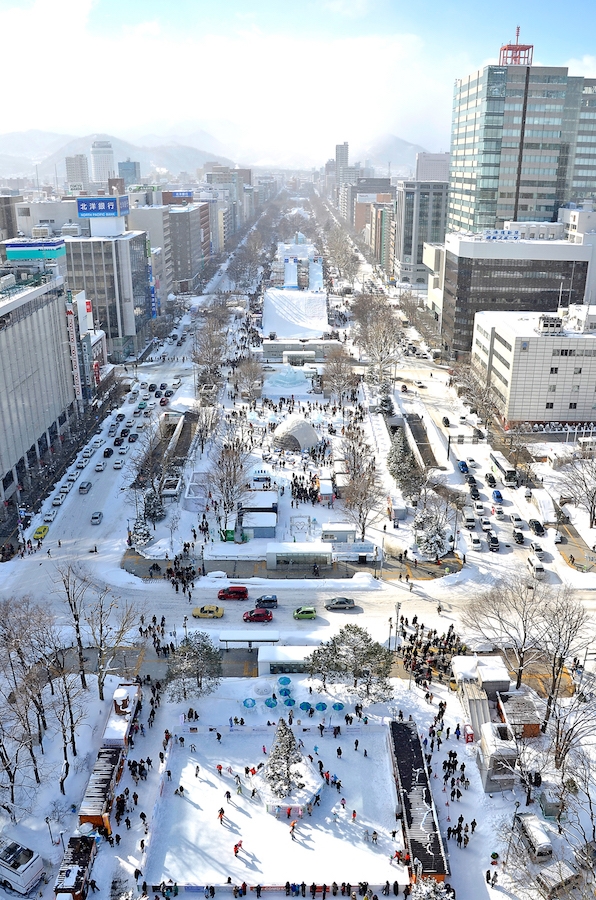 札幌雪景。 互聯網