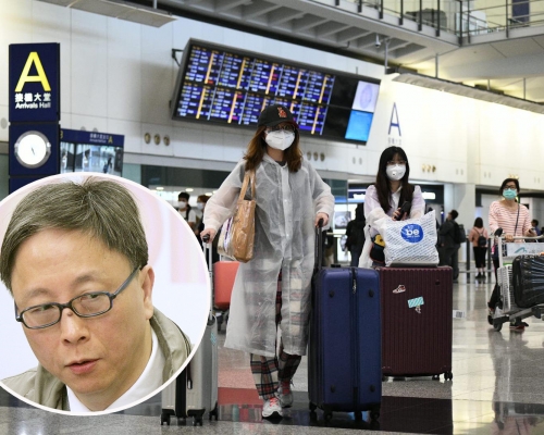 何栢良指返港人士應到酒店獨立隔離。 資料圖片