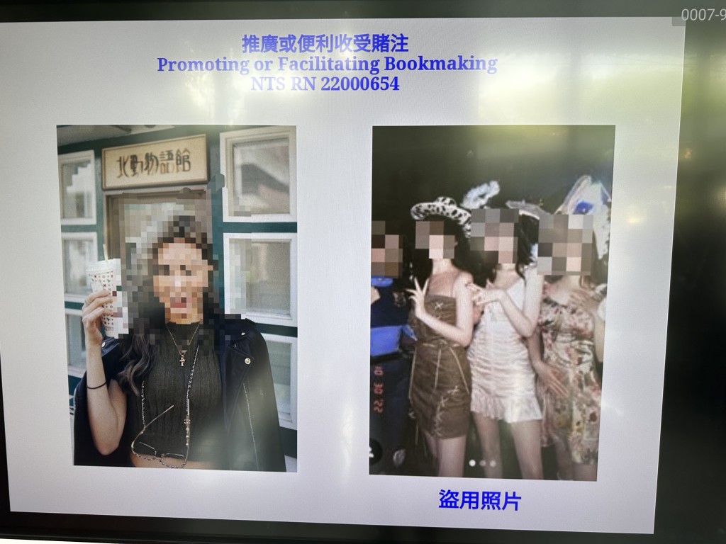 警方發佈被捕KOL的相片中，其中一人便是姓黃報稱無業的女網紅。