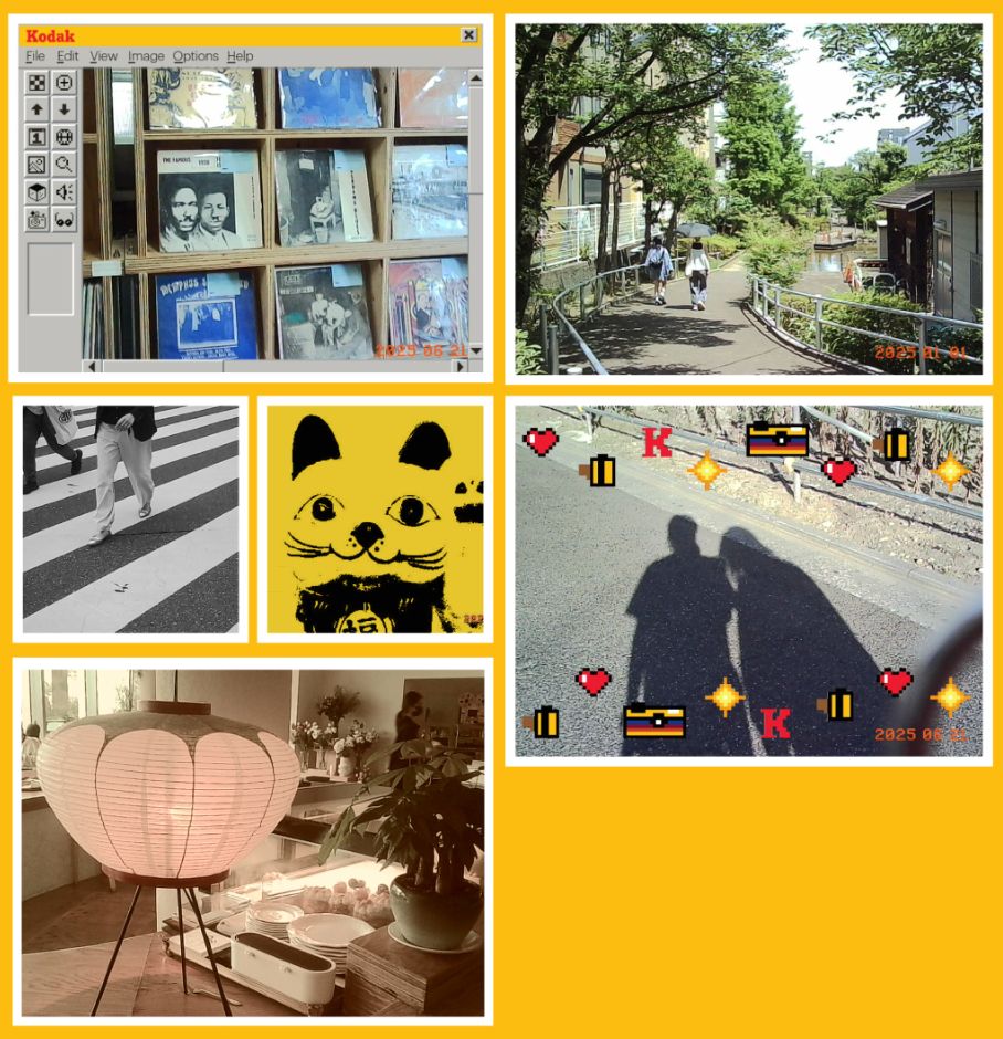 預設4款Kodak相框及7種復古濾鏡。 預設4款Kodak相框及7種復古濾鏡。