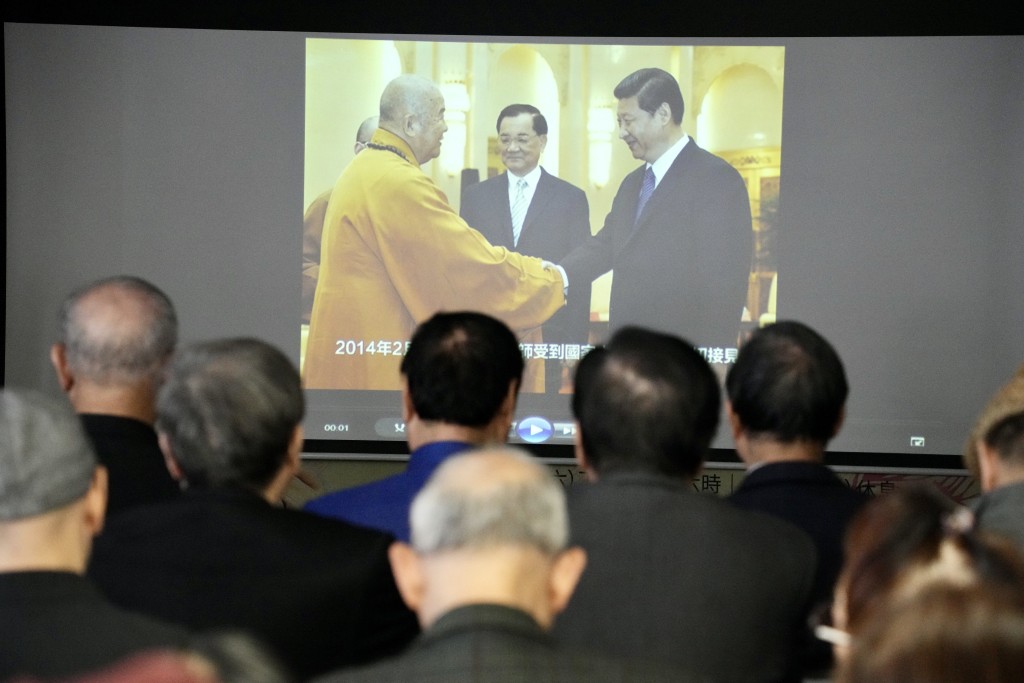 開幕儀式播放星雲大師生前貿國家主席習近平會面的影像。蘇正謙攝