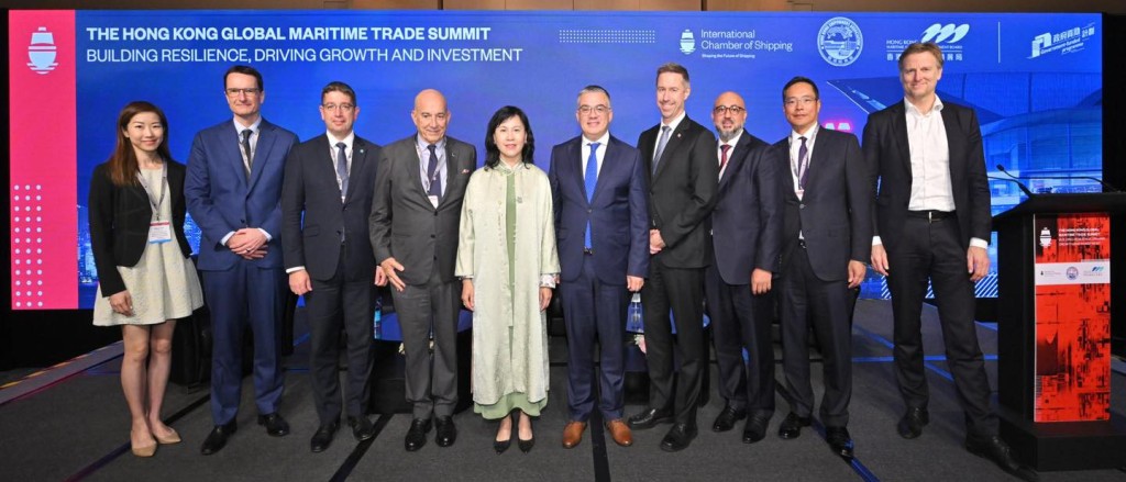 全球海運及港口業界的年度盛典「香港海運週2025」今日展開。陳美寳FB 全球海運及港口業界的年度盛典「香港海運週2025」今日展開。陳美寳FB