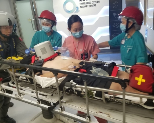 行山男子送院時已經陷入昏迷