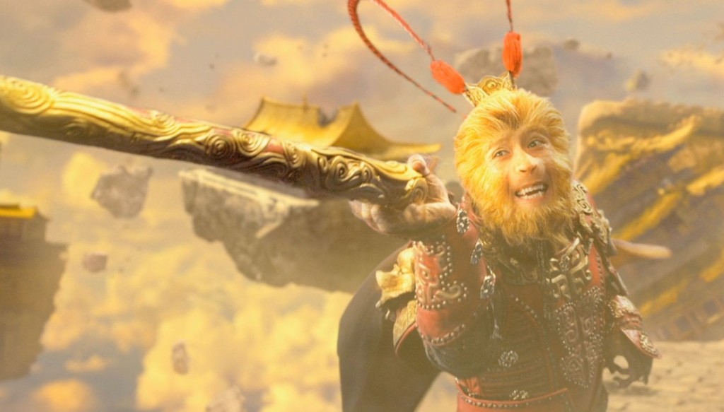 武打影星甄子丹飾演的孫悟空在電影中，不斷受二郎神欺壓而最後衝破南天門。