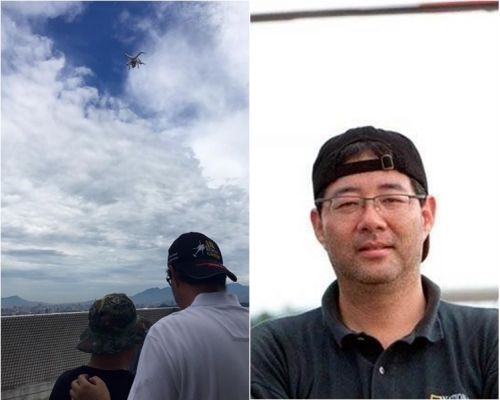 當年二人一同練習空拍機。網相