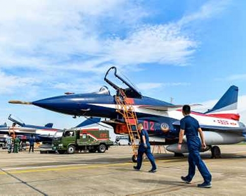 中國戰機數量全球第三。資料圖片