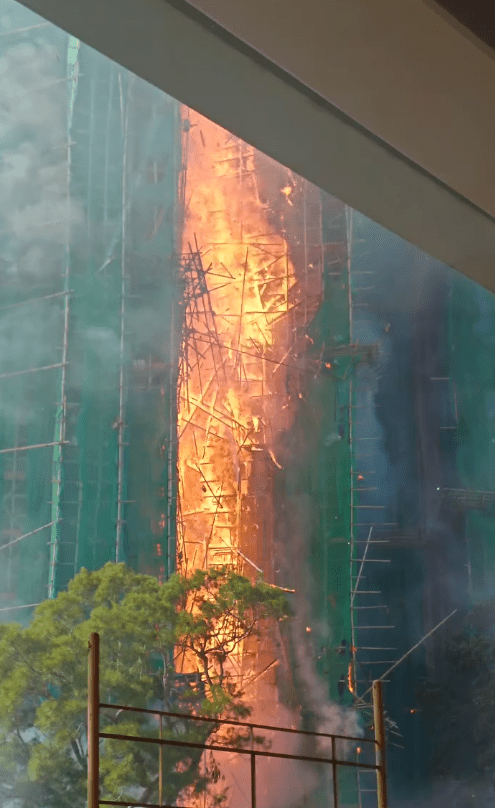 大埔宏福苑發生三級火。網上圖片