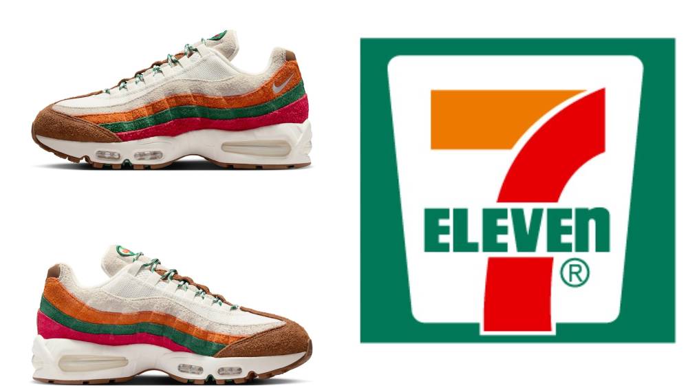 7-11起诉NIKE，指控Air Max 95配色抄袭标志性配色。 X平台/7-11官网