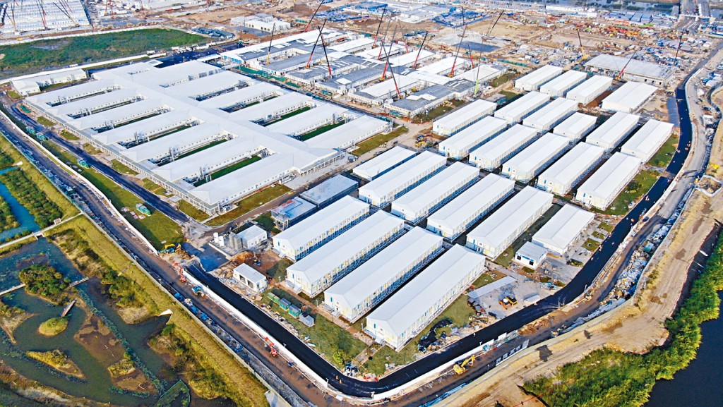 位於落馬洲河套區的應急醫院，首期工程完工。