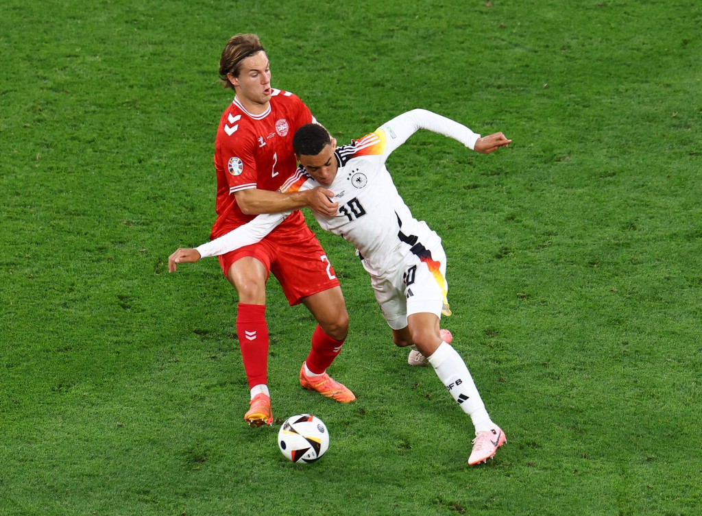 德国甫开赛即强攻丹麦。Reuters