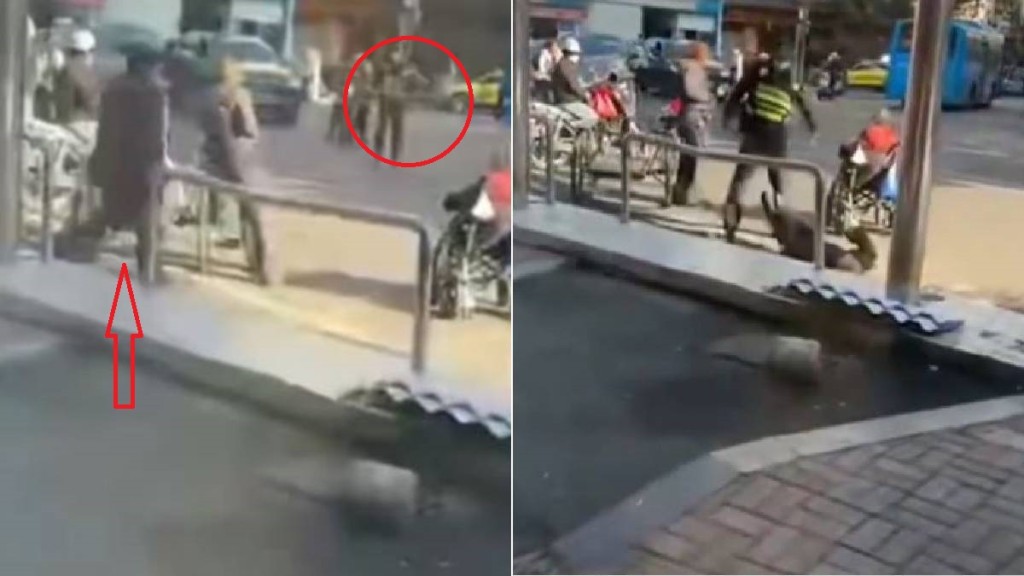 福建有城管以身體強硬老人，對方之後傷重死亡。抖音
