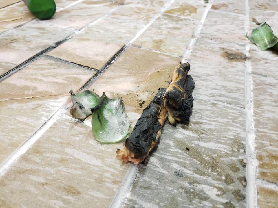 現場遺下布碎。香港警察圖片