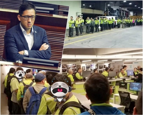 車長派更系統發生故障，一度需改以人手派更。小圖為林卓廷。