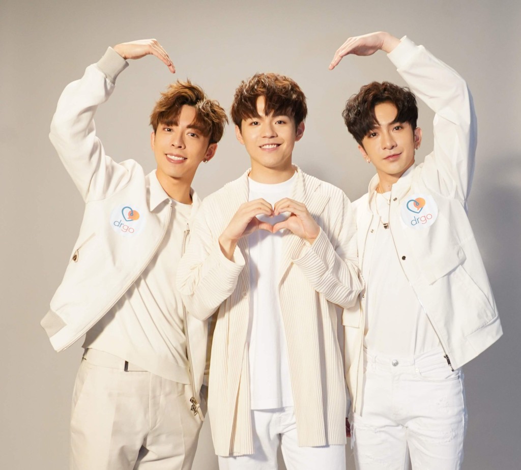 Edan(左起)、Ian及Anson Lo同樣有海外fans應援。