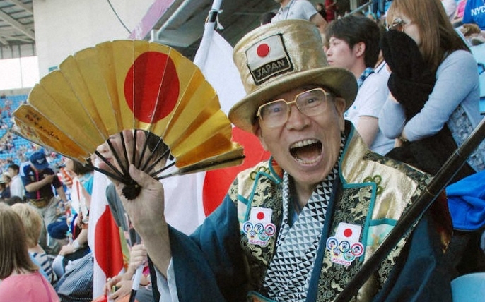 「奧運爺爺」從1964年的東京奧運以來,每屆奧運都親身到場為日本打氣。
