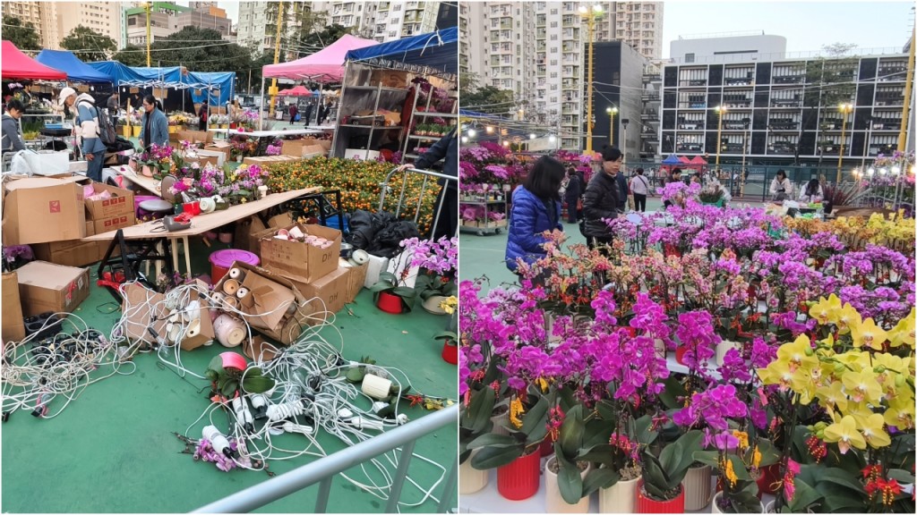 長沙灣年宵花市滯銷再遇無情風 檔主雪上加霜感無奈:肯定回唔到本喇
