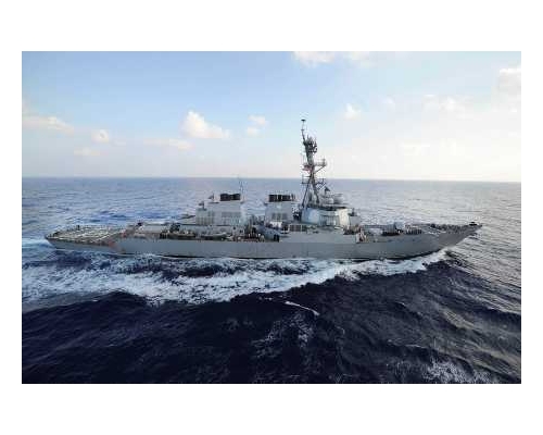 美國驅逐艦馬漢號。路透社