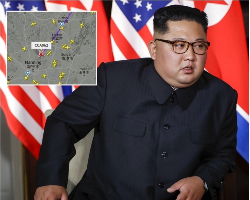 金正恩预料乘坐中国国际航空公司专机返回平壤。AP