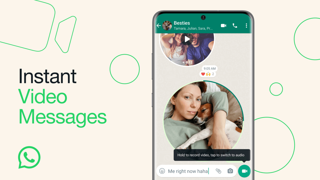 WhatsApp新功能｜4大新功能之3 即時視像訊息（Instant Video Messages）