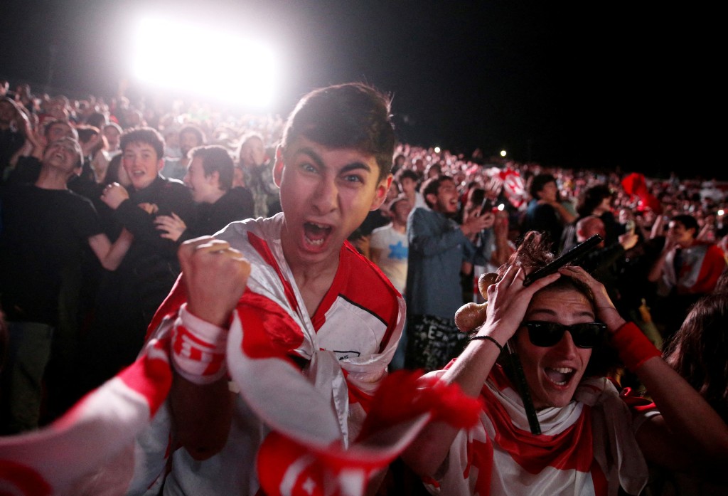 格魯吉亞球迷十分興奮。Reuters