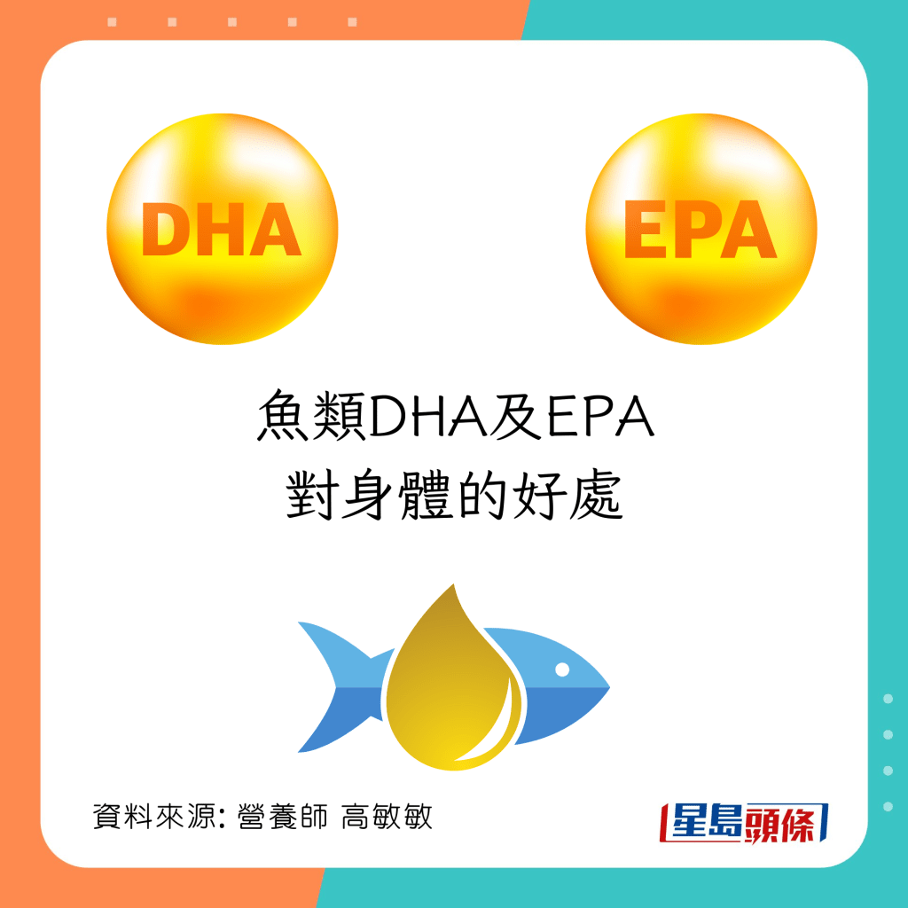 DHA和EPA為身體帶來的好處