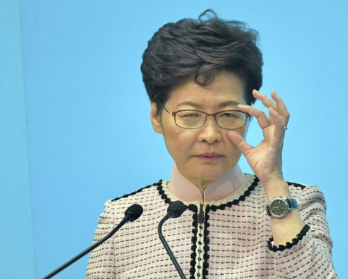林鄭月娥民望評分為27.5分。資料圖片