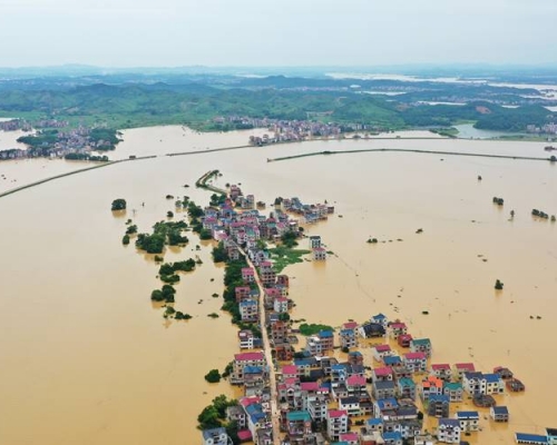 江西洪灾。网图