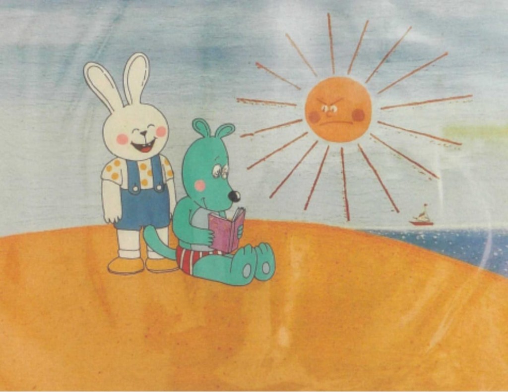 1979年港台推出兒童節目《香蕉船》，每集有動畫環節，圖為在節目中播放的《小免波波》。