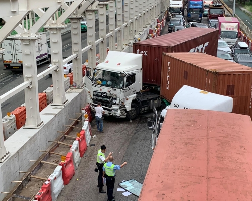 車禍現場。實習記者攝