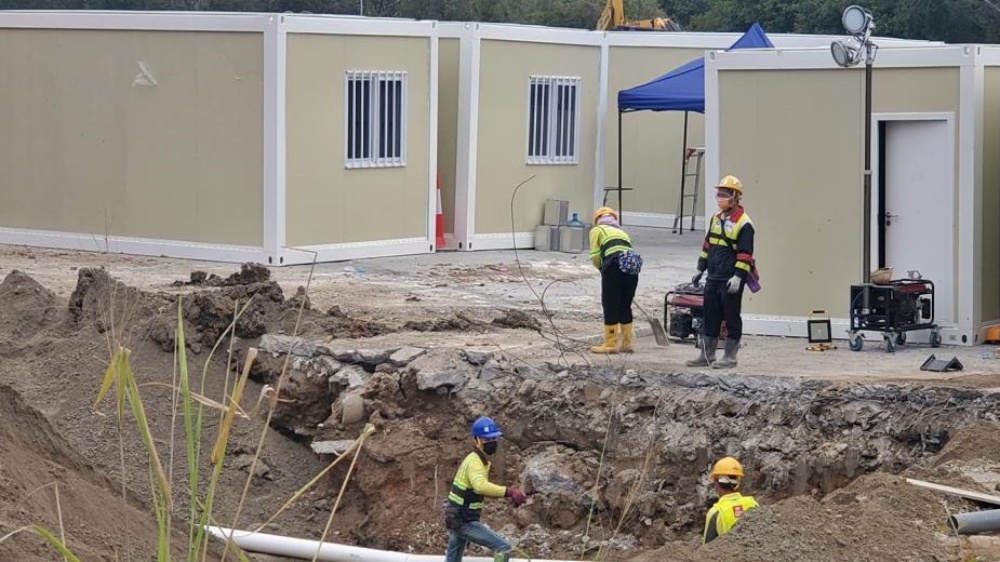 新田土地建方艙醫院。資料圖片