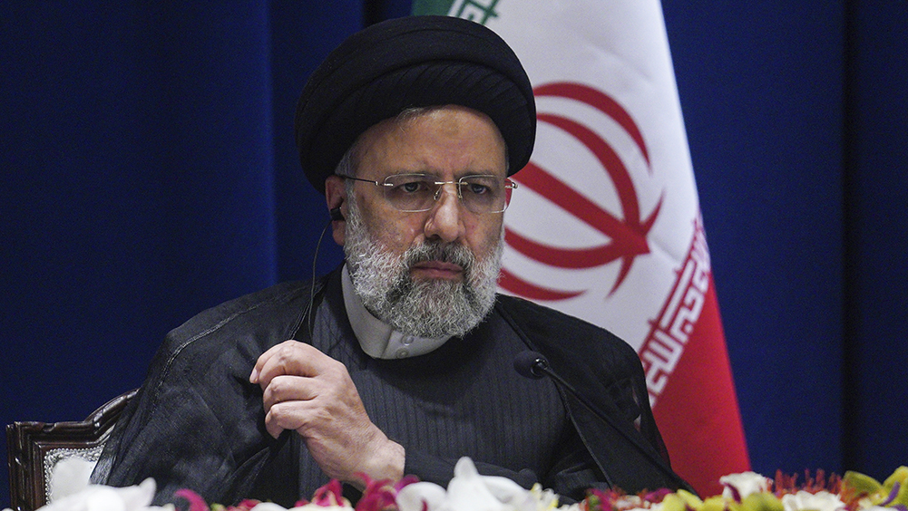 伊朗總統萊希表明不能接受示威者搗亂。AP