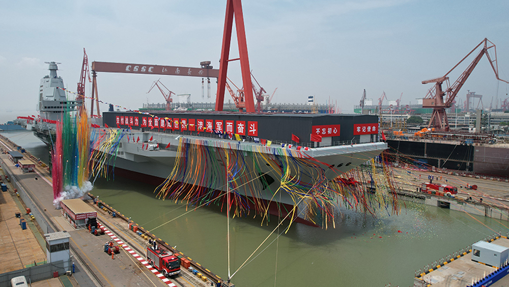 中国人民解放军海军福建舰。新华社资料图