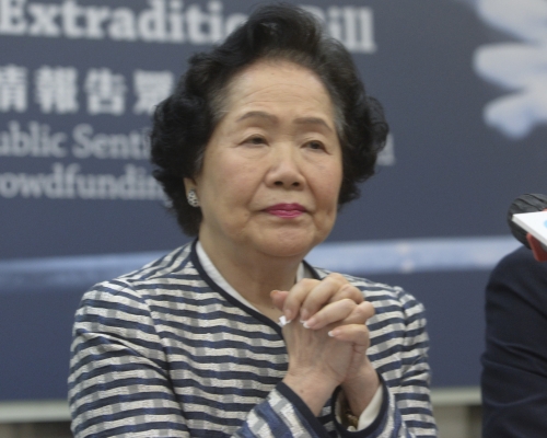 前政務司司長陳方安生。 資料圖片