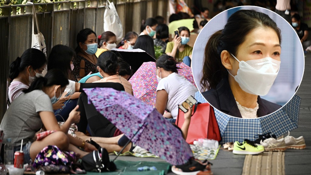 何婉霞(小圖)表示本日新增的死亡個案,包括一名41歲外傭。