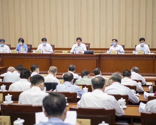 十三屆全國人大常委會第29次會議第一次今日下午在北京人民大會堂舉行。新華社相片