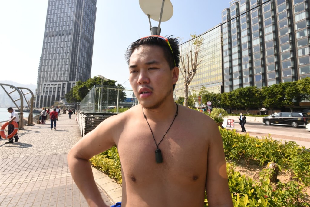 熱心市民陳先生講述救人經過。