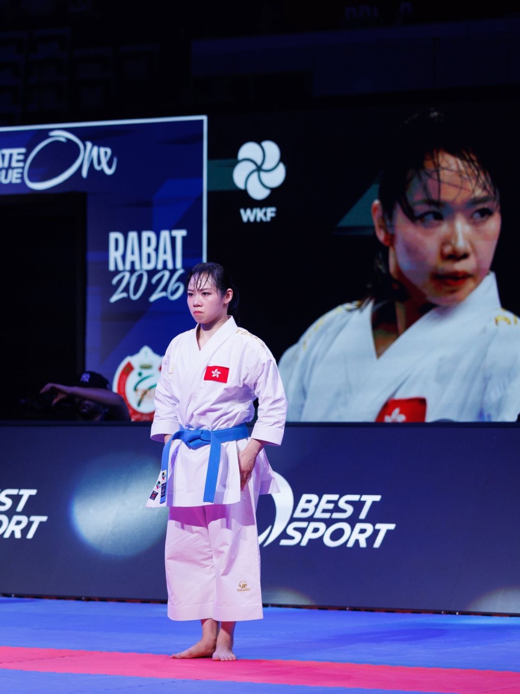 Grace周日在摩洛哥超聯決賽亮相,並鎖定今屆超聯連勝紀錄。WKF圖 Grace周日在摩洛哥超聯決賽亮相,並鎖定今屆超聯連勝紀錄。WKF圖