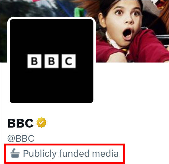 英国BBC也不满「政府出资」标签，如愿获改为「公众出资」。