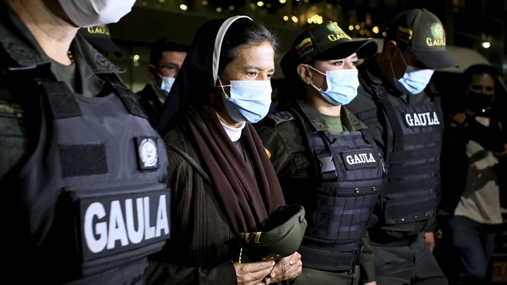 修女纳尔瓦埃斯2017年2月被绑架。AP资料图片
