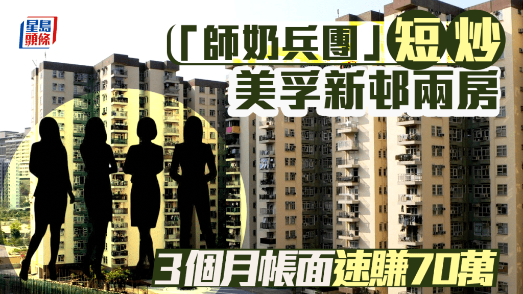 「師奶兵團」短炒美孚新邨兩房 3個月帳面速賺70萬 年初蝕放深井豪景花園車位