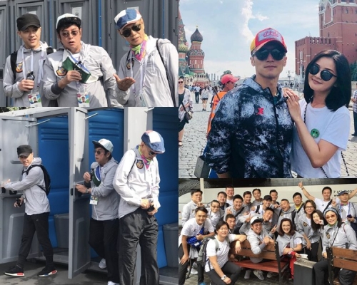 阿Sa、謝霆鋒、明星足球隊齊集莫斯科。