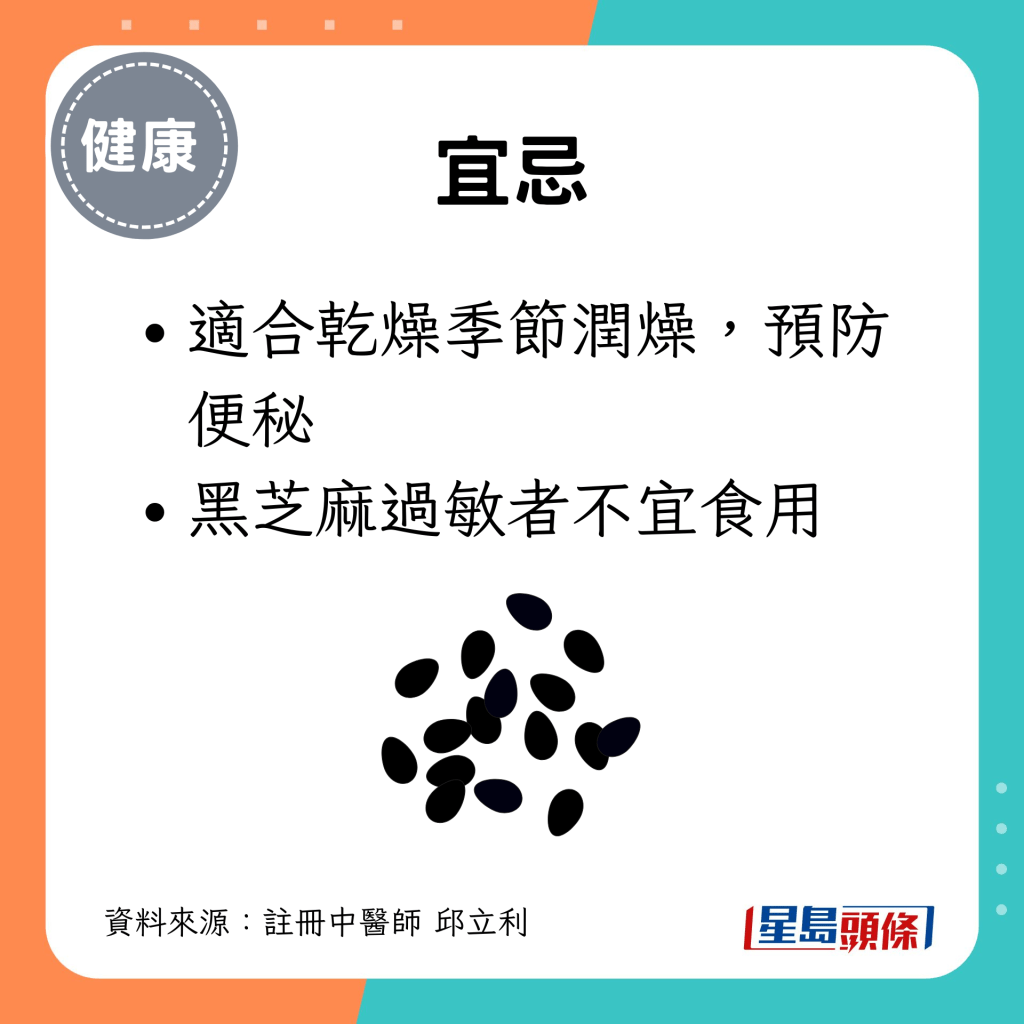 黑芝麻過敏者不宜食用