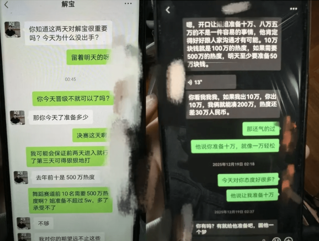 婆婆和主播的對話。