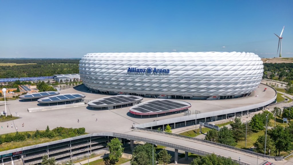 慕尼黑安联竞技场(Allianz Arena)。 官网图片 慕尼黑安联竞技场(Allianz Arena)。 官网图片