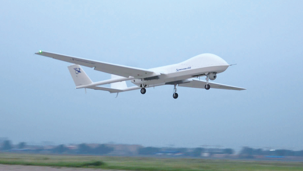 台灣指解放軍無人機BZK-005繞台一圈飛行。資料圖片