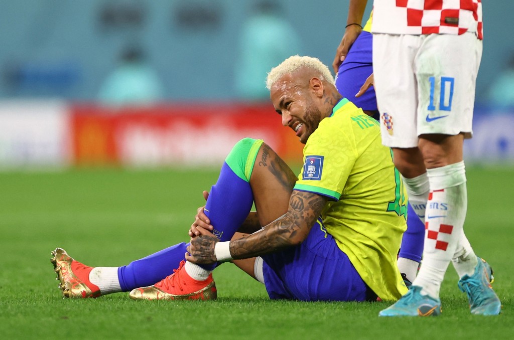 尼馬於去年底世界盃亦曾弄傷足踝。Reuters